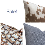 Sale: 12x18 Dark Blue or Brown Pillow Cover