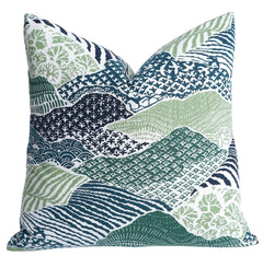 Sale: 16x16 Green Rolling Hills Pillow Cover