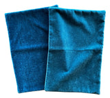 Sale: 12x18 Mohair Velvet Blue Pillow Covers