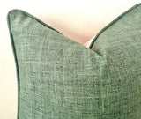 Sale: 20x20 Wentworth Pink Rose Pillow Cover with Green Piping