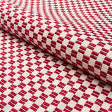 Schumacher Elkhart Fabric by the yard: Crimson Red Check