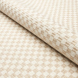 Schumacher Elkhart Fabric by the yard: Birch Beige Check