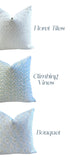 Florentia: Haint Blue Mix and Match Decorative Pillow Covers / Light Blue Green Pillow Cover