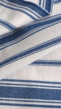 Sale: 16x24 French Country Blue and Cream Striped Pillow Cover