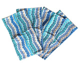 Sale: Osborne & Little Embroidered Blue Scallops Lumbar Pillow Cover, 12x21 - Annabel Bleu
