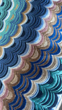 Sale: Osborne & Little Embroidered Blue Scallops Lumbar Pillow Cover, 12x21 - Annabel Bleu