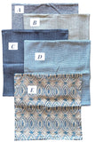 Sale: Blue 18x18 Pillow Covers / Solid Wovens - Annabel Bleu