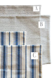 Sale: 16x24” Striped and Woven Pillow Covers - Annabel Bleu