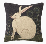Rabbit Hooked Pillow