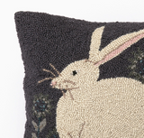 Rabbit Hooked Pillow