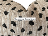 Bianca: Performance Leopard Pillow Cover / Animal Spots pillow / 10 sizes Black Cream Taupe Pillow / 18x18 Throw Pillow Cover - Annabel Bleu
