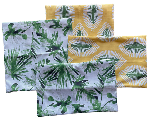 Sale: Set of 4 Outdoor Green and Yellow Pillow Covers - Annabel Bleu