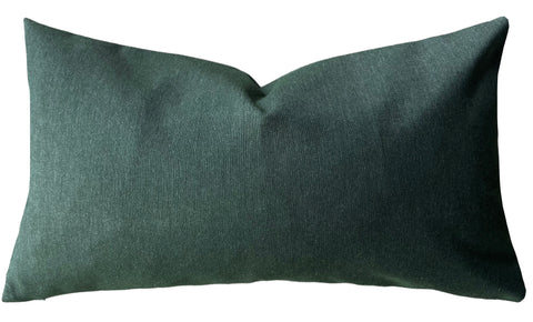 Sunbrella Dark Ivy Green Outdoor Pillow Cover.