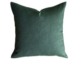 Dark Ivy Green Sunbrella Outdoor Pillow cover / Sunbrella Solid Pillow Cover - Annabel Bleu