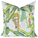 Sale: Tropical Banana Trees Pillow Cover 24x24 - Annabel Bleu