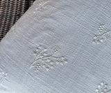 Cream Embroidered Cotton Gauze Pillow Cover - Annabel Bleu