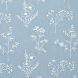 Embroidered Floral Schumacher Fabric / 54" wide Fabric / Light Blue fabric by the yard / Home Decor Fabric / Blue Schumacher Fabric - Annabel Bleu