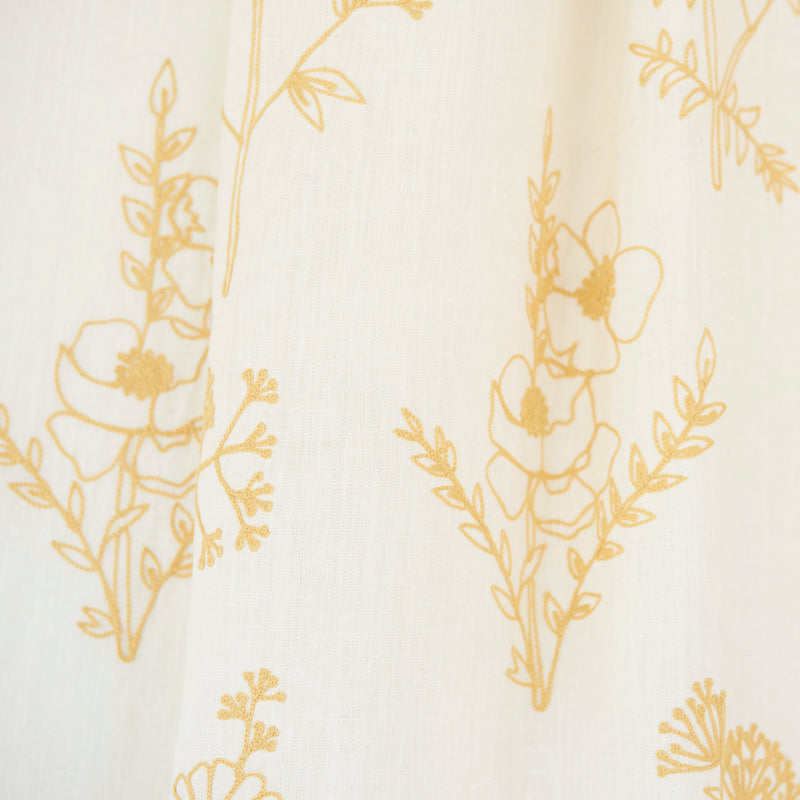 Embroidered Floral Light wide Fabric fabric by / Blue | yard 54\