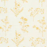 Embroidered Floral Schumacher Fabric / 54" wide Fabric / Yellow fabric by the yard / Home Decor Fabric / Yellow Schumacher Fabric - Annabel Bleu