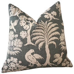 Schumacher Woodland Silhouette Pillow Cover in Moss Green