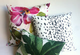 Carly: Les Touches Style Modern Dotted Pillow Cover - Annabel Bleu