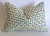 Mint Betwixt Pillow Pillow Cover: Betwixt Water/Ivory, Available in 10 Sizes - Annabel Bleu