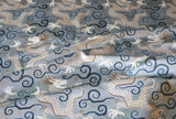 Schumacher Bixi Velvet Dragon Fabric by the Yard - Annabel Bleu