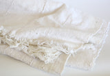 Bleached Mudcloth Fabric 3.5 feet x 5 feet / White Mud Cloth African Bohemian upholstery fabric - Annabel Bleu