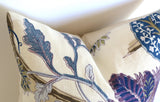 Schumacher INDIAN ARBRE Pillow Cover / Hyacinth - Annabel Bleu