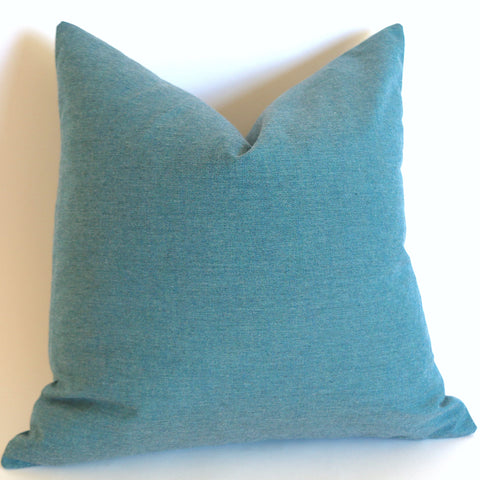Turquoise Sunbrella Outdoor Pillow cover / Sunbrella Solids - Annabel Bleu