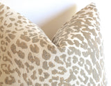 Sunbrella Leopard Outdoor Pillow Cover / Outdoor Large Cushion / 16x16 or 9 other sizes: Genuine Sunbrella Pillow / Cheetah Patio Pillow cover - Annabel Bleu