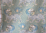 Basil Tibet Woven Jacquard Upholstery Fabric by the yard / Chinoiserie Home Decor Fabric / Clarence House Upholstery Fabric - Annabel Bleu