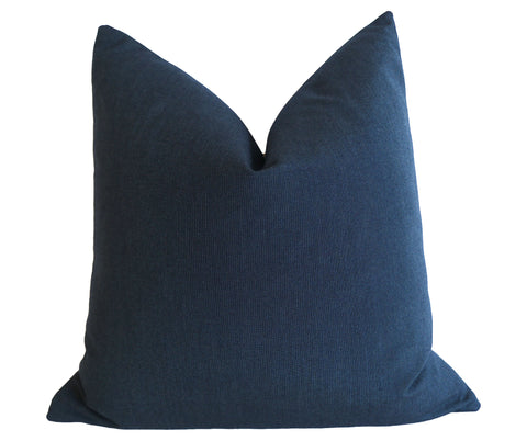 Navy Sunbrella Outdoor Pillow cover / Sunbrella Solids - Annabel Bleu