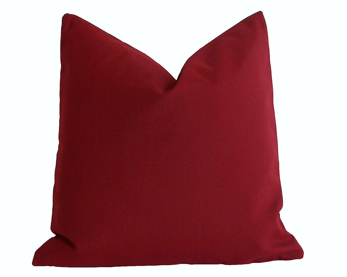 Red Sunbrella Outdoor Pillow cover / Sunbrella Solids Annabel Bleu