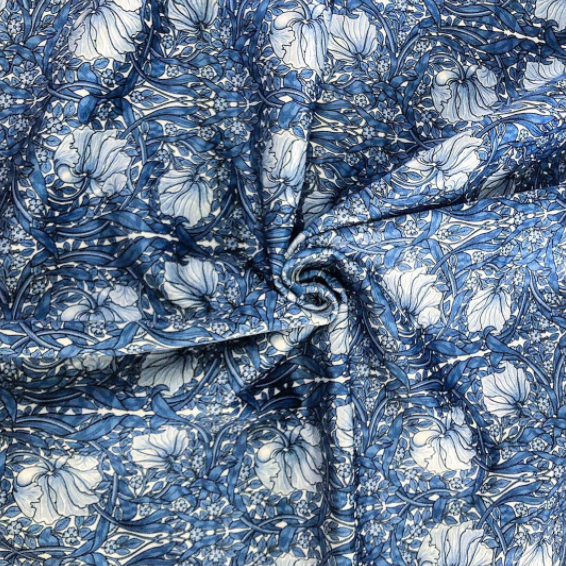 Blue Velvet William Morris Pimpernel Upholstery Fabric by the yard ...