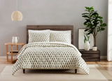 Hand Block-Printed Floral Quilt Set - Annabel Bleu