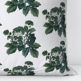 "Rosalie" Vintage French Roses in Green on Linen Pillow Cover: Available in 10 Sizes - Annabel Bleu