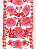 Abigayl: Pink Swedish Embroidered Schumacher Fabric by the yard - Annabel Bleu