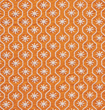 Gigi: Orange and White Embroidered Schumacher fabric by the yard - Annabel Bleu