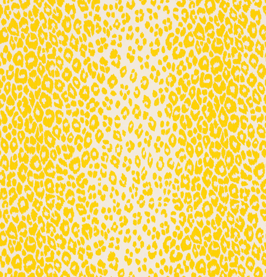 Schumacher Fabric by the yard: Iconic Leopard, Yellow | Annabel Bleu