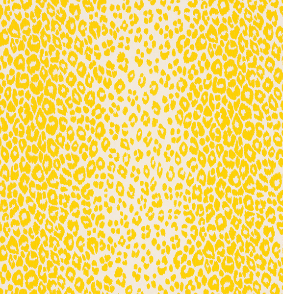 超大特価 Schumacher Fabric Yellow Leopard, Iconic yard: the by 絵画