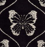 Papillon, Onyx: Schumacher Butterfly Fabric by the yard - Annabel Bleu