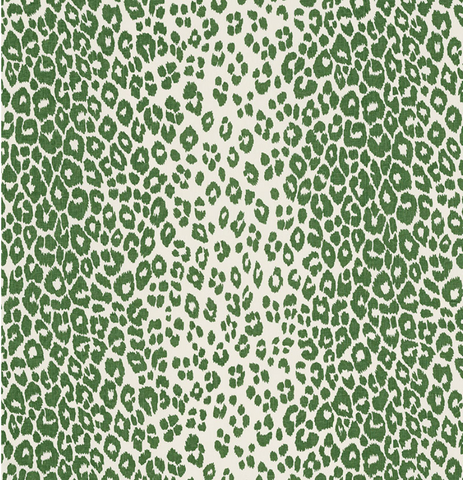 『 Green Leopard fam 』by Zuberi 30*40cm Schumacher Fabric by the yard: Iconic Leopard, Green