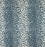 Schumacher Fabric by the yard: Iconic Leopard, Ink - Annabel Bleu