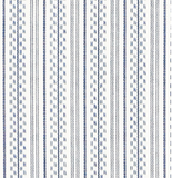 Schumacher Fabric by the yard: Jack Stripe, Navy - Annabel Bleu