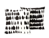 Queen of Spain: Abstract Black and White Linen Pillow Cover - Annabel Bleu