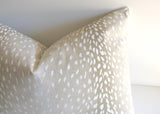 Fawn: Ombré Animal Print Pillow Cover - Annabel Bleu