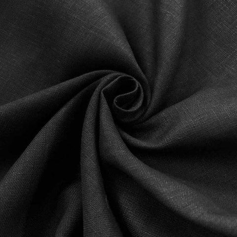 Black Linen fabric by the Yard / Belgian linen upholstery fabric / Linen Home Decor Fabric / Black Home decor fabric - Annabel Bleu