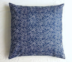 Navy Chevron Pillow Cover: Available in 10 Sizes