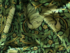 Velvet William Morris Pimpernel Upholstery Fabric by the yard / Green Velvet Leopard Home Fabric / High End Upholstery Velvet